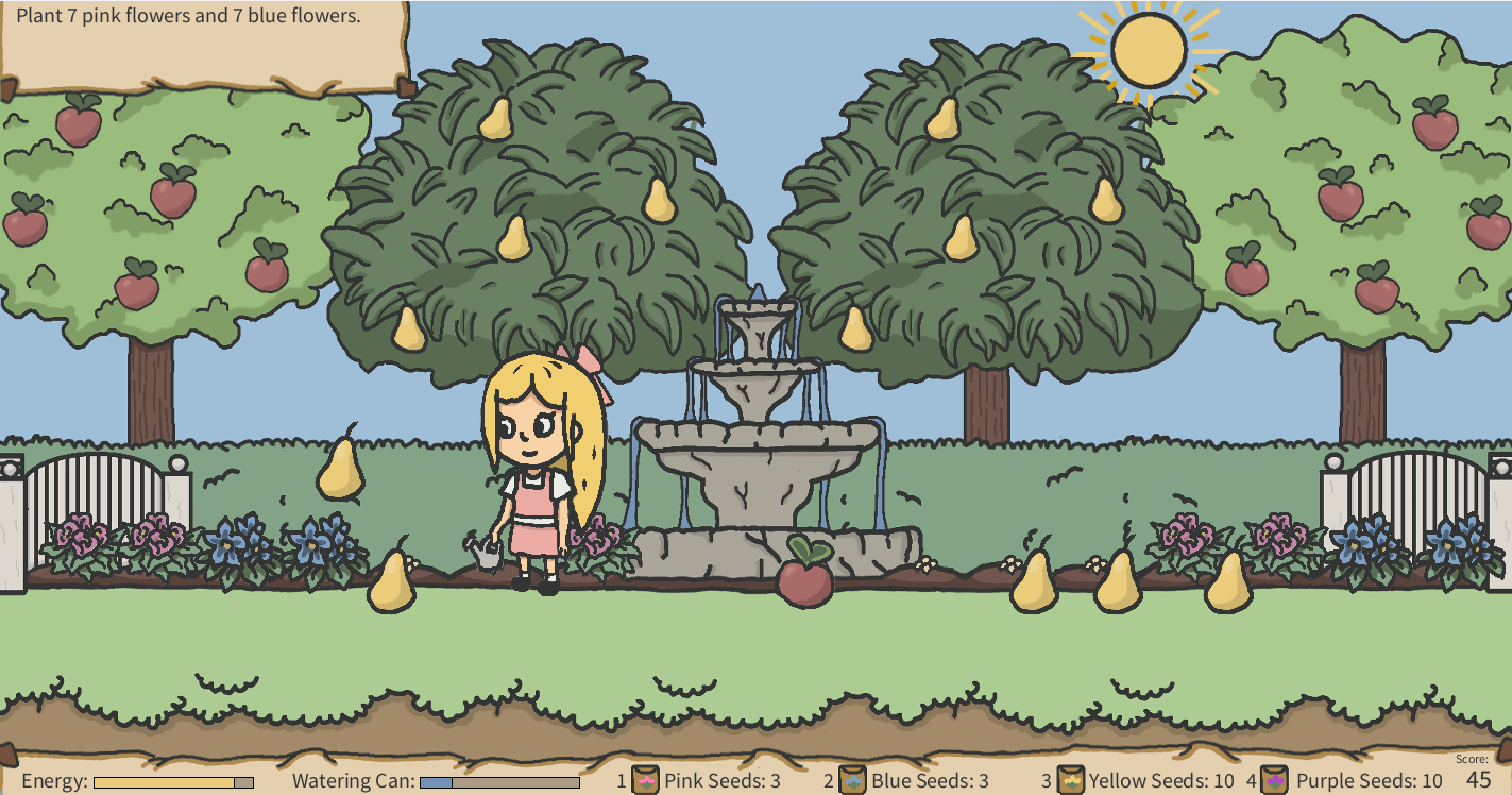 Player catching fruit